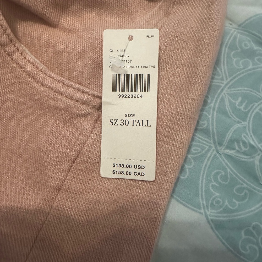 NWT Anthropologie Pilcro Adi Linen blend Crop Mid-Rise Flare Pants Size 30 Tall - Picture 8 of 9